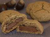 Cookies à la farine de châtaignes fourrés au chocolat défi passe plats entre amis #5