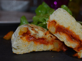 Petits pains à la poêle garnis aux légumes