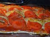 Tarte fine aux flocons d'avoine, tomates et mozzarella