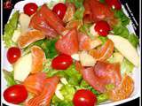 Bouquet de saumon en salade et aux fruits