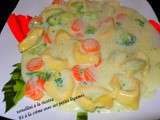 Tortellini à la ricotta Et à la crème avec ses petits légumes