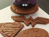 Biscuits au chocolat de super héros