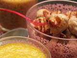 Soupe & boulettes de poulet / lardon / parmesan
