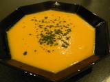 Soupe de carotte, lait de coco et gingembre