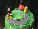Gâteau  La Maison de Mickey  en Pâte à Sucre