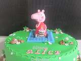 Gâteau Peppa Pig en Pâte à Sucre
