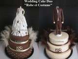 Wedding Cake Duo  Robe et Costume  en Pâte à Sucre