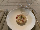 Risotto au speck et pommes