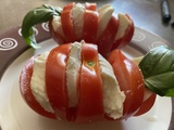 Éventail de tomate mozzarella