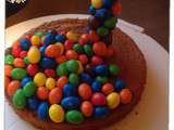 Gravity cake aux mm&s pour l'anniversaire d'école de Mael