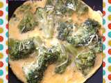 Omelette brocolis à l'emmental et curcuma
