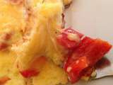 Omelette de poivrons rouges et emmental