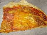Pizza mimolette, bacon origan