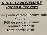 Repas à l envers