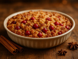 Crumble pommes-canneberges & épices d’hiver