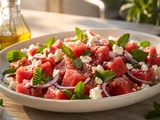 Salade de pastèque, feta et menthe : la recette fraîche de l’été
