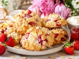 Scones aux fraises et amandes : la recette moelleuse