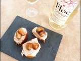 Canapés de foie gras du Gers & à l'ail blanc de Lomagne confit au Floc de Gascogne