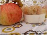 Compotée de pommes à la vanille sur lit de pannacotta vanillée