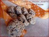 Cookies au chocolat, noisettes et flocons d'avoine