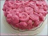 Gâteau bouquet de roses (qui devait être un Pink Ombre Cake)