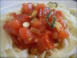 Sauce tomate aux pignons de pins et basilic