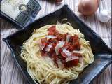 Spaghettis au chorizo et à la sauce tomate