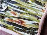 Tarte aux asperges et au poisson (carrelet)