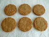 Cookies diététiques complets avoine et orge au beurre de cacahuète (sans sucre et sans oeufs)