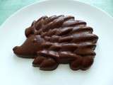 Hérisson chocolat praliné au bioflan et au psyllium avec bâtonnets de son de blé (sans sucre et sans oeufs)