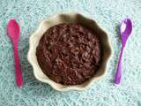 Mousse chocolat coco au konjac (diététique, hyperprotéinée, sans sucre ni oeuf ni beurre, sans cuisson et très riche en fibres)
