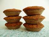 Muffins diététiques complets épeautre pomme pruneau coco avec psyllium (sans sucre ajouté, sans beurre et riches en fibres)