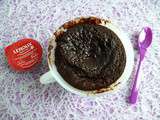 Mug cake coulant chocolat et chicorée (hyperprotéiné, diététique, végétarien, sans sucre ni beurre ni oeuf et riche en fibres)