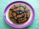 Pancake minceur hyperprotéiné chocolaté au son d'avoine nappé érable cacao (diététique, sans beurre ni sucre et riche en fibres)