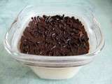  yaourts-flans  allégés au konjac et aux vermicelles de chocolat noir (sans sucre)