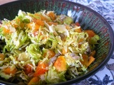 Salade de Choux de Bruxelles au Kaki et à l’Orange Sanguine
