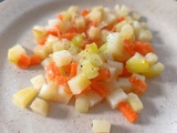 Brunoise carottes, courgettes, pommes de terre