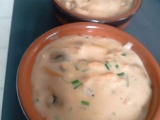 Cassolette de saumon et champignons