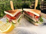 Club sandwich auw sardines marinées et tzatziki de Cyril Lignac dans tous en cuisine