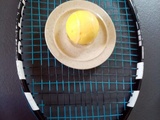 Gâteau balle de tennis (vanille caramel praliné)