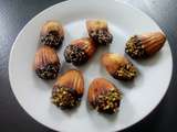 Madeleines chocolat pistache (companion ou pas) sans temps de repos et avec belle bosse