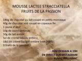 Mousse straciatella fruits de la passion de Cyril Lignac (instagram)