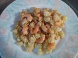 Pâtes et crevettes persillées, recette light
