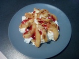 Pavlova aux pêches et amandes