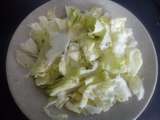 Que représentent 100g de salade dans une assiette