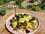Salade de courgettes à la menthe, thon et cerises de Cyril Lignac dans tous en cuisine