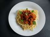 Spaghettis à la viande hachée épicée (inspiration Cyril Lignac) companion ou pas