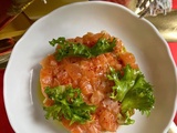 Tartare de saumon au gingembre et à la clémentine de Cyril Lignac dans tous en cuisine