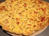 Tarte courgette, saumon fromage ail et fines herbes (boursin)