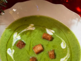 VELOUTÉ vert MARBRÉ aux fanes de Cyril Lignac dans Tous en Cuisine